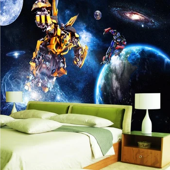 

Milofi custom 3D photo wallpaper Transformers large mural wallpaper children room bedroom background wall star mural wallpaper