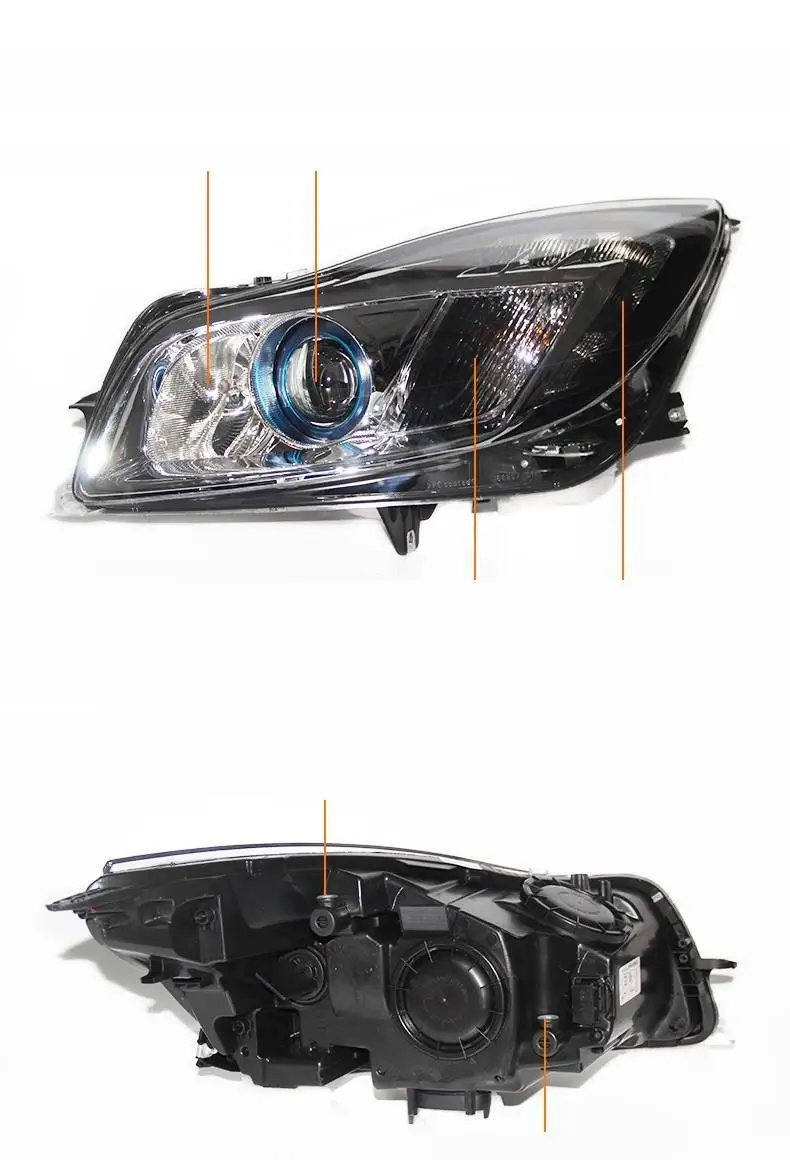 Automovil аксессуар Cob дневные ходовые боковые поворотники Drl светодиодные фары передние противотуманные Автомобильные фары в сборе 13 для Buick Regal
