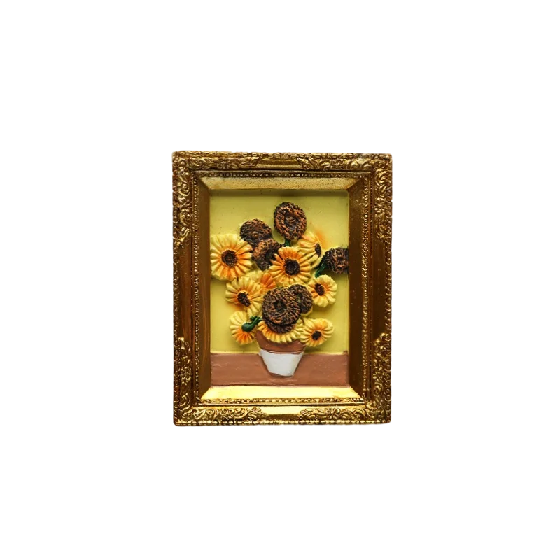 3D Fridge Magnets World Famous Painting Van Gogh Painting Starry Sky Sunflower Siesta Magnetic Fridge Magnets Magnetic Sticker Magnetic Fridge Stickers Refrigerator Stickers Gifts