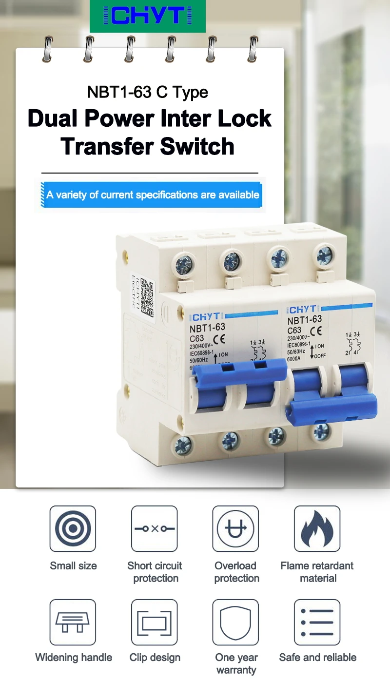 Dual Power Manual Transfer Switch Differential Interlock Circuit Breaker  Mini Mts 220v 50/60hz - Circuit Breakers - AliExpress