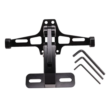 

Universal CNC Motorcycle Adjustable Angle Aluminum License Number Plate Frame Holder Bracket for Kawasaki Yamaha Tmax 530