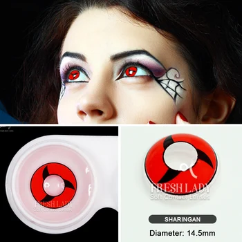 

2pcs/pair Anime Naruto Contact Lenses For Eyes Halloween Cosplay Colored Eyes Contact Lenses Cosmetic Contact Lentes De Contacto