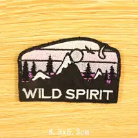 Buy Mountain Trave Embroidered Patches For Clothing Applique Iron on Patches On Clothes Space Patch Traveler Badges Stripes Online - Image 2