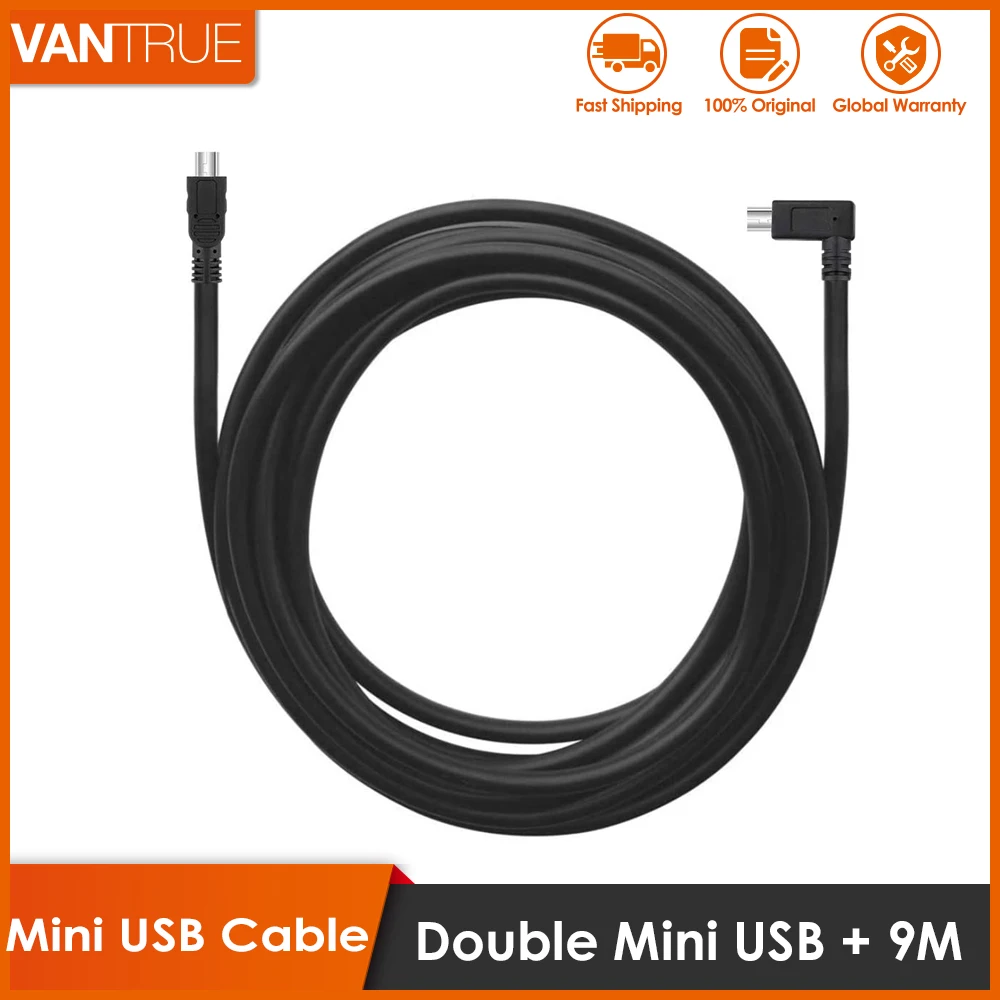 Vantrue 6/9 Meter Extend Double Mini Usb Rear Camera Cable for S1 Dash