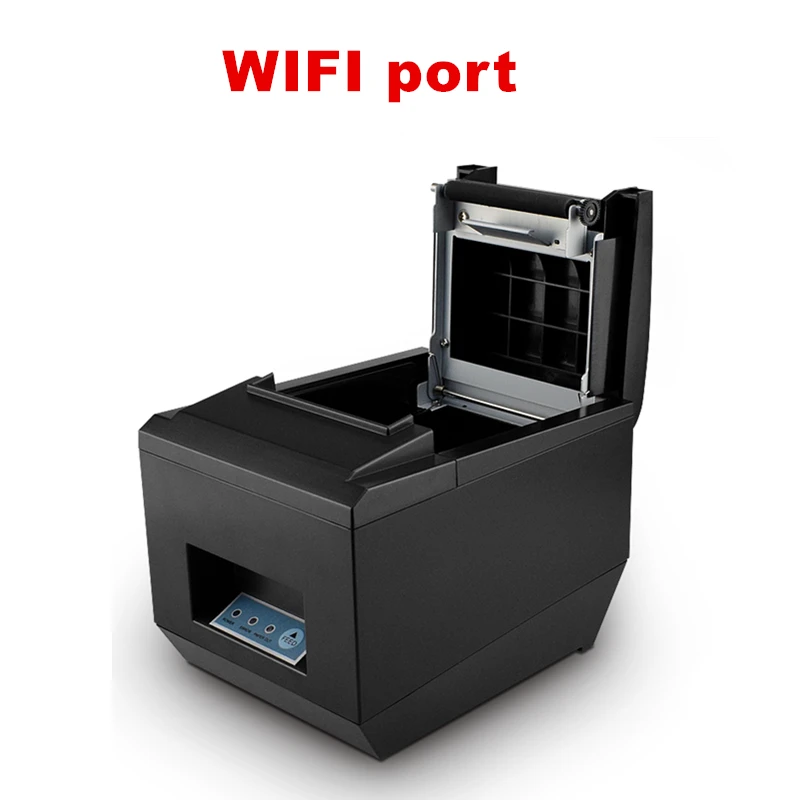 WIFI port Thermal Ticket Printer 80mm With Auto Cutter USB Bluetooth POS Receipt Printers High Speed 260MM/s Kitchen Restaurant - Цвет: WIFI port