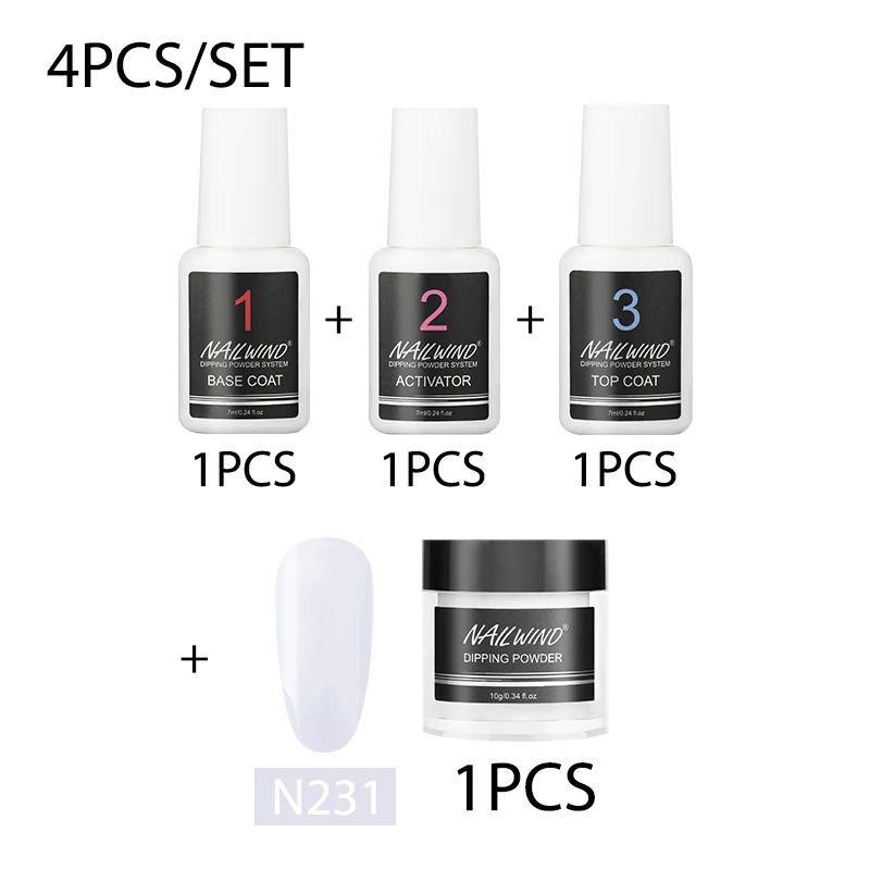 RP-4GLES-01 NAILWIND лак для ногтей, блестящая голографическая пудра, французский пигмент, хромированная пудра для погружения, блестки для ногтей, художественные украшения - Цвет: RP-4GLES-01