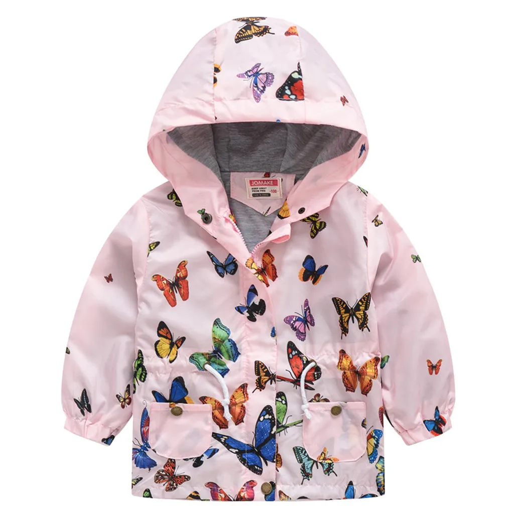 Детское пальто; зимние пальто для маленьких девочек; ветрозащитная верхняя одежда для мальчиков; ветрозащитная верхняя одежда на молнии с капюшоном и бабочкой;#1018 - Цвет: MR