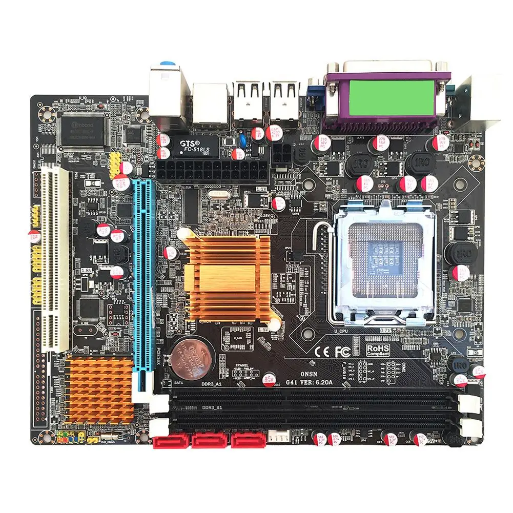 Материнская плата настольного компьютера со всеми твердыми конденсаторами с