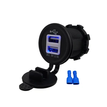 

Universal Car Charger Dual USB Ports Auto Adapter Dustproof Phone Charger For Iphone Xiaomi Redmi Samsung