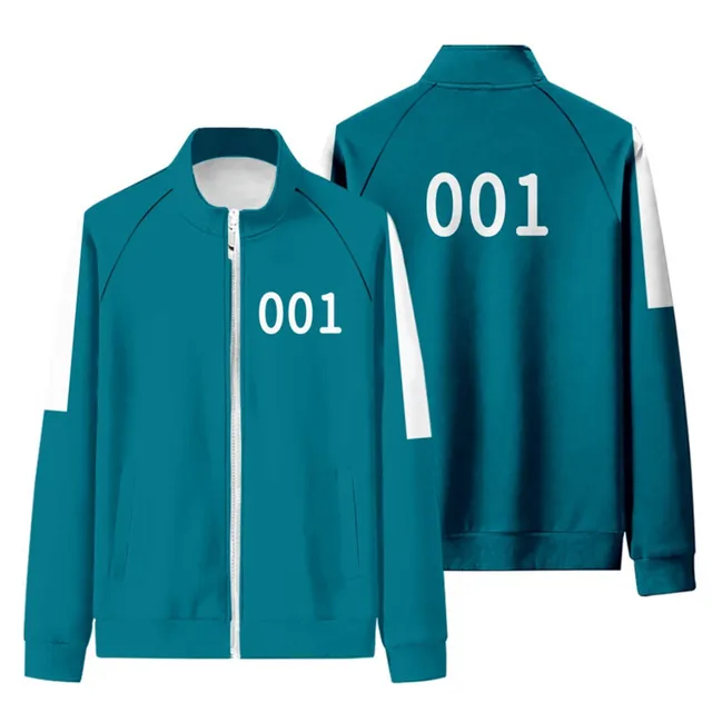 Squid Game Sportswear Cosplay Li Zhengjae Costume Coat 456 067 Jacket 001 Zipper Adult Autumn Cotton Sweater Hoodie 001  jacket