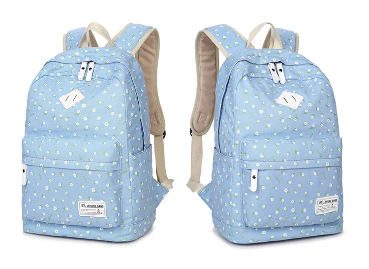 New Vintage School Bags for Teenagers Girls Schoolbag Large Capacity Lady Canvas Printing Backpack Rucksack Bagpack BookBag
