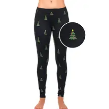 Женские штаны больших размеров, женские рождественские леггинсы для фитнеса и бега с милым принтом кота, эластичные спортивные брюки, леггинсы с рождественским рисунком 3