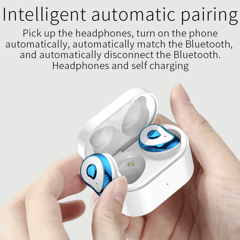 

Wireless Bluetooth Earphone HD Stereo Sound Headset SE6 with Portable Charging Bin Auto Pairing Waterproof High End