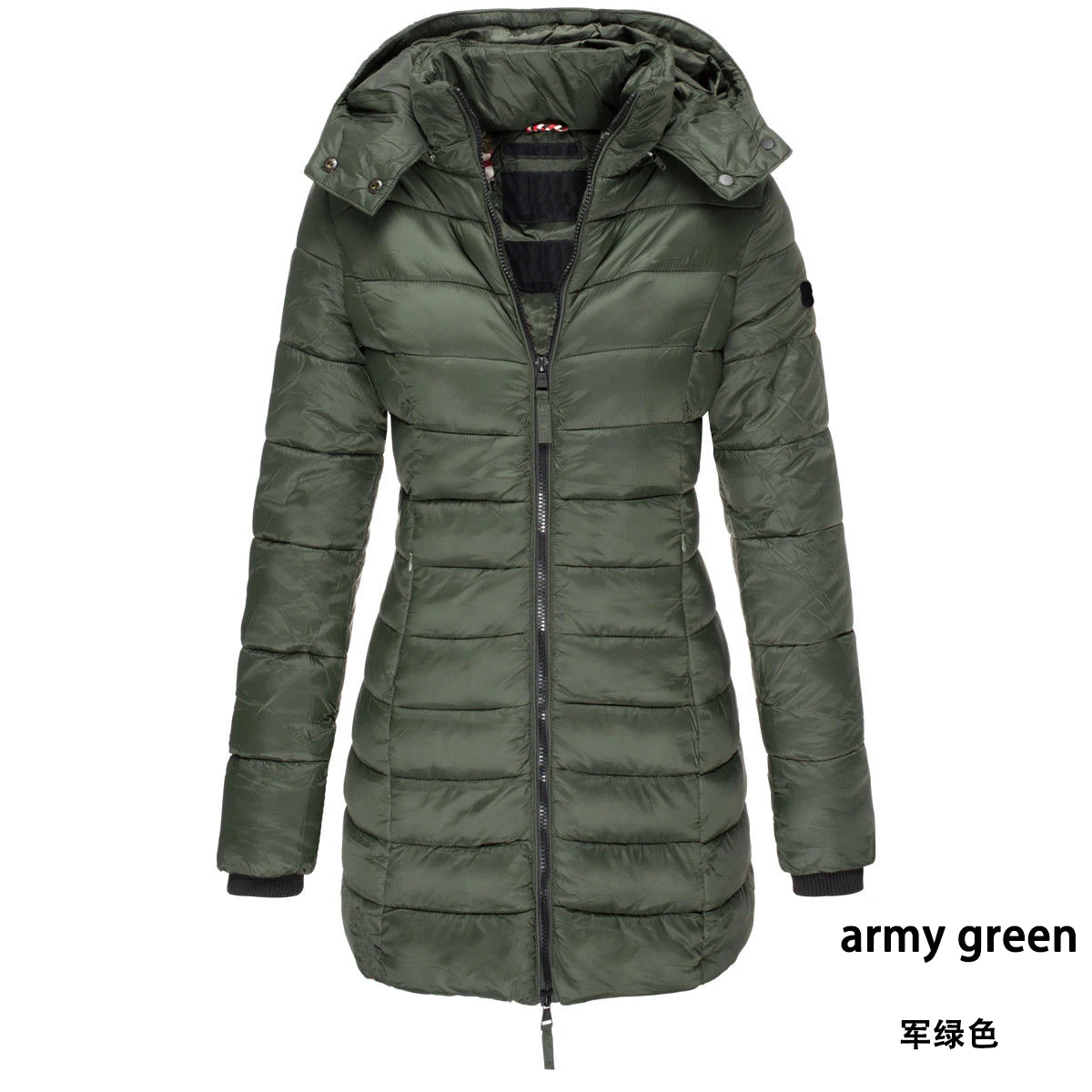 Zogaa Women Parkas Winter Hooded Warm Coat Solid Color Slim Cotton Padded Jacket Female Long Parka Women Wadded Feminina