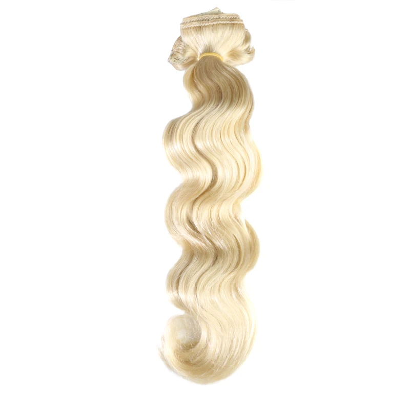 QHP Full Head Brazilian Machine Made Remy Hair #1 #1B #4 #8 #613 #27 #32 Body Wave Clip In Human Hair Extension