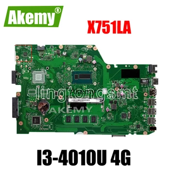 

X751LA X751LD Laptop Motherboard I3-4010 4G memory For Asus X751L K751L R752L R752L X751LN X751LK X751LJ X751LX Mianboard
