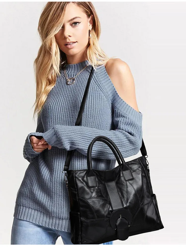 Дизайнерские женские кожаные сумки, Дамская большая сумка на плечо, модные большие дамские ручные сумки
