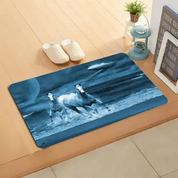 

Custom Horse Doormat Home Decor Door mat Floor Mat Bath Mats foot pad#20-05-19-04