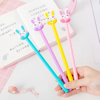 

36 pcs/lot Donuts Rabbit gel pen Cute 0.5 mm black ink Signature pen Stationery Gift School Office writing supplies