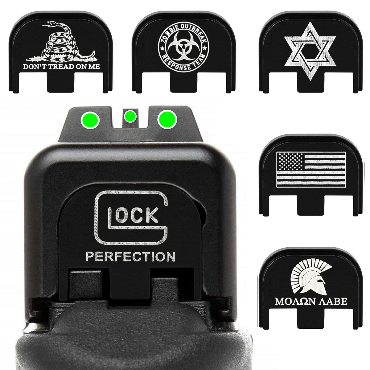 Алюминиевая Задняя накладка на заднюю панель для Gen 1-5 Glock 17 19 20 21 22 23 24 25 26 41 9 мм