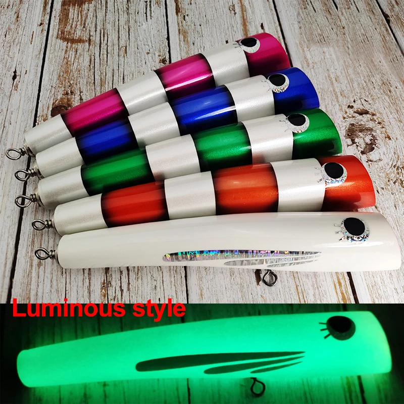 65g90g120g140g Trolling Wood Stickbait Pencil Popper Tuna Boat Fishing Lure Topwater Long Casting Wobbler Carp Artificial Leurre