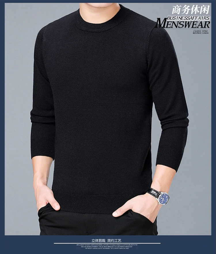 Осень Зима Trui Повседневный Coltrui Effen цвет Trui двойной воротник Slim Fit используется свитера Одежда