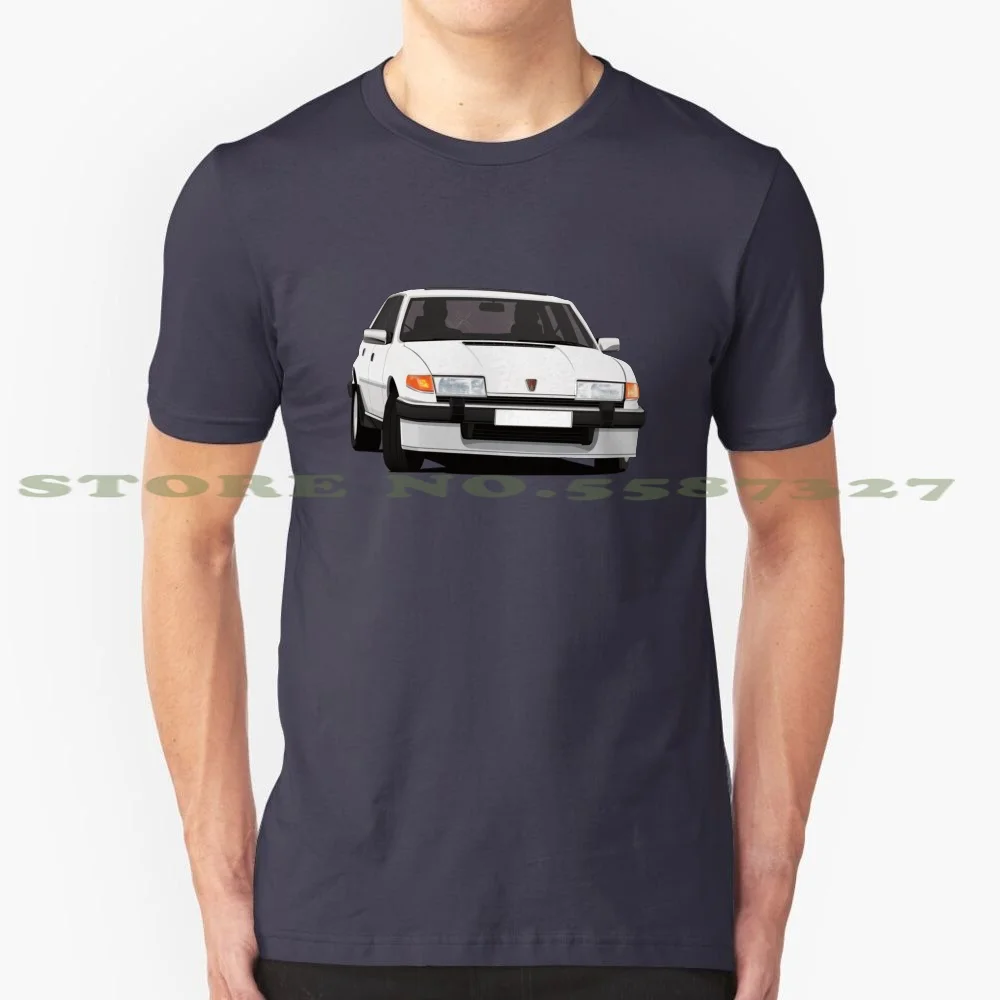 Rover 2300 Sd1-White-Car Illustrazione Maglietta Bianca Nera Per Uomo Donna Rover Sd1 British Leyland English Classic Car Young