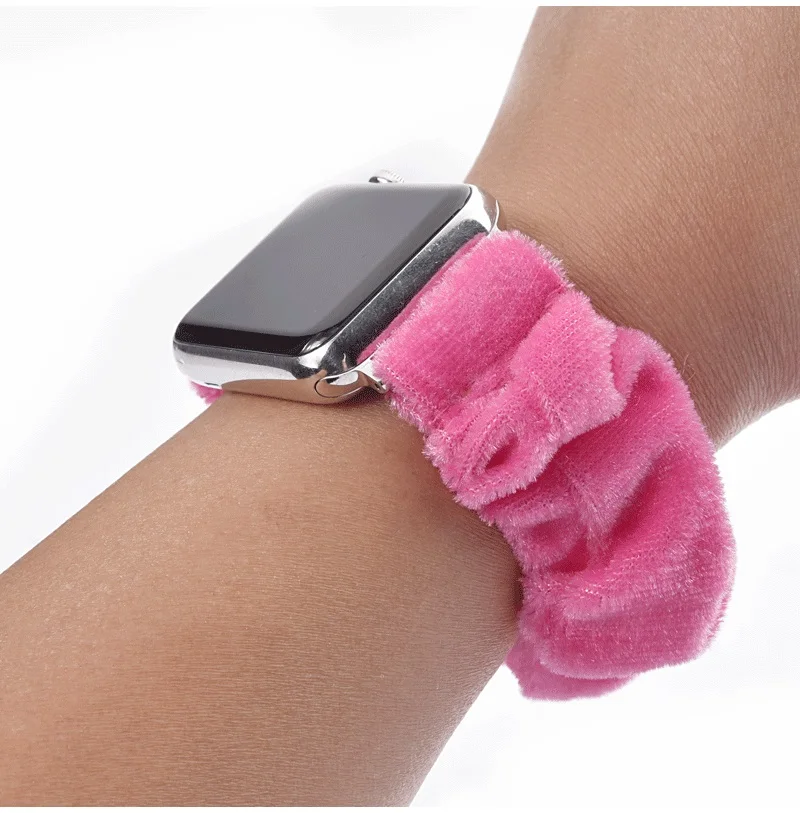 Резинка для волос для Apple Watch Series 5 4 3 2 40 мм 38 мм 42 мм 44 мм нейлоновый мягкий дышащий спортивный ремешок для iwatch series 5