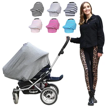 

Baby Car Seat Cover Canopy Nursing Cover Multi-Use Stretchy Infinity Scarf Breastfeeding Shopping Cart Cover High Chair Cover