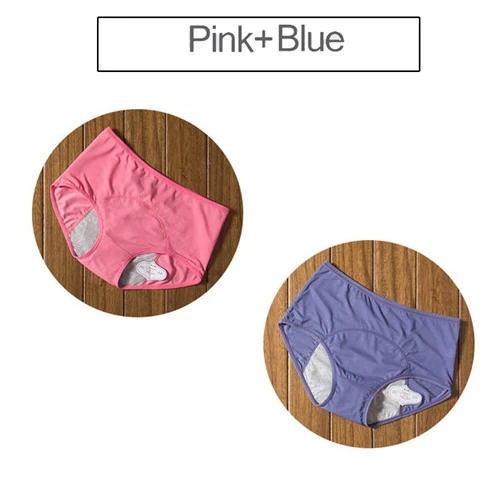 2pcs as picture 2 шт./лот CXZD женское нижнее белье физиологические трусики менструальный период герметичность женские хлопковые дышащие теплые женские трусы - Цвет: 2pcs as picture