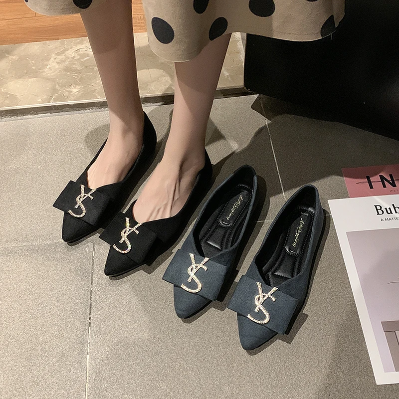 

2020 new hot Fashion Flock Women's Flats For New Summer Slip-On Round Toe Casual Flat Shoes Basic ballet Shoes Woman