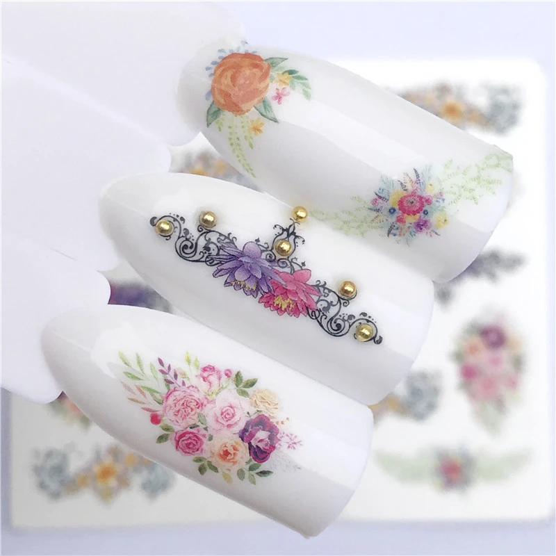 1 шт. цветок/животное карманный внешний аккумулятор наклейки для дизайна ногтей DIY модные обертывания инструменты для маникюра - Цвет: YZW-3086