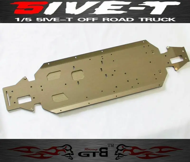 Алюминий 6061 хард-анодированный основной шасси для Losi 5ive-T, Rovan LT, KMX2 RC автозапчасти