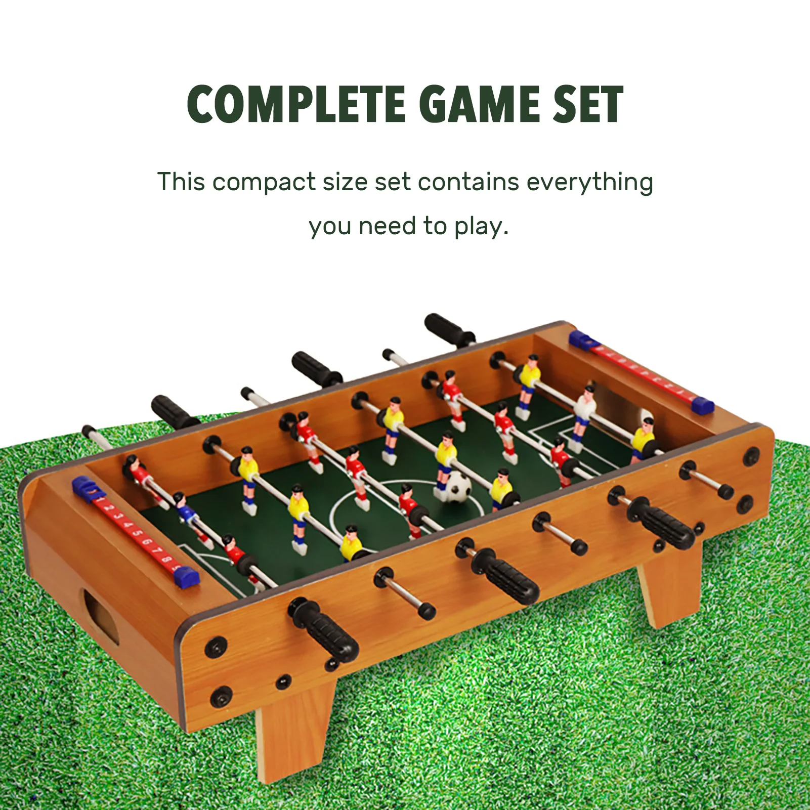 Mini Tabletop Foosball Game Set Table Portable Soccer Board Game Sets Mini Score Keeper For Adults Kids Toy 5