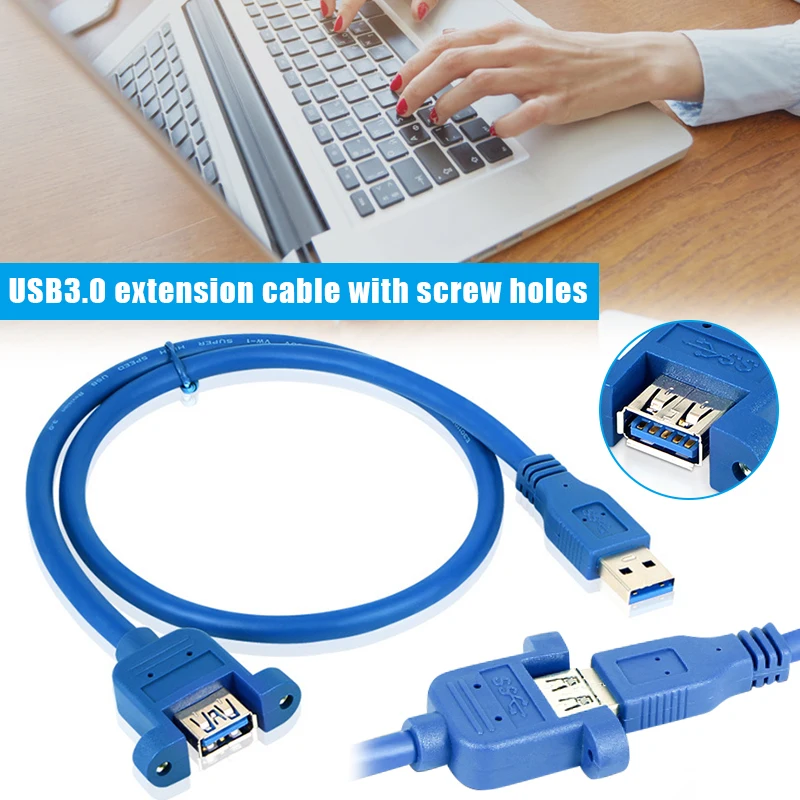 USB3.0 удлинитель мужчин и женщин с винтовым креплением разъем для ПК жесткий диск GDeals