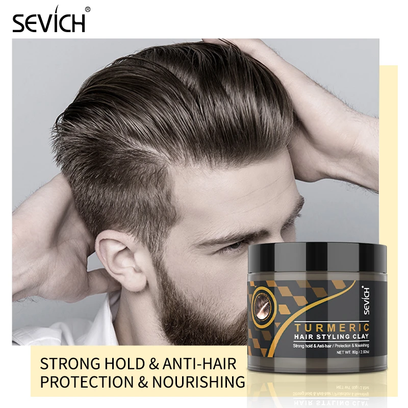 Sevich Long Lasting 80g Turmeric Hair Clay Salon High Strong Hold Hair  Styling Wax Tea Tree Hair Wax For Men's Fashion Hairstyle - Hair Styling  Waxes & Cream - AliExpress
