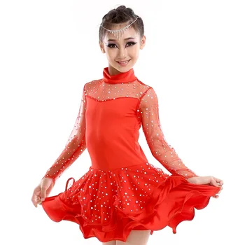 

2020 Cha Cha Dance Dress Girl Latin Costumes Child Dans Dresses for Girl Competition Samba Salsa Kids Ballroom Dresses for Tango