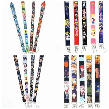 

200 pcs Japanese anime Neck Strap Lanyards Badge Holder Rope Pendant Key Chain Accessorie