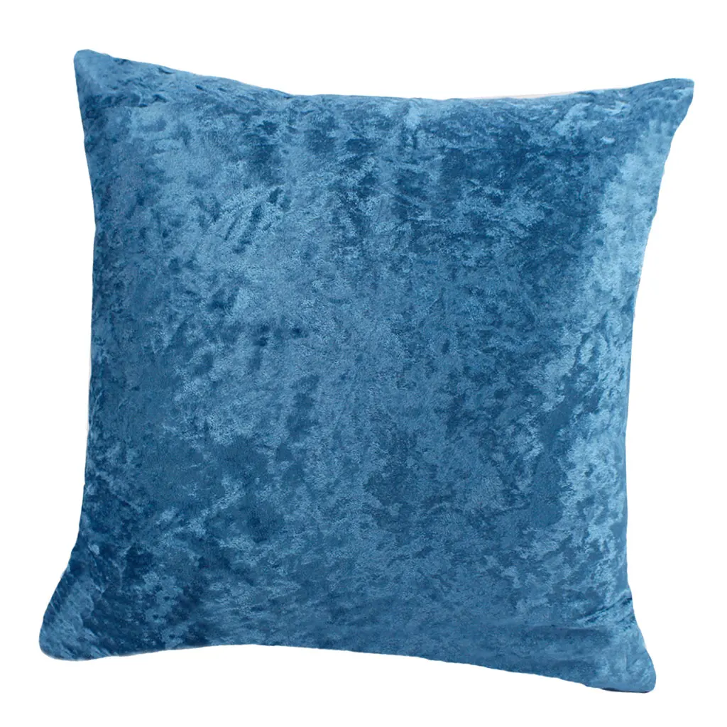 Solid Color Soft Plush Square Pillow Case Sofa Waist Throw Cushion Cover Case for Bedroom Sofa Car Office Decoration