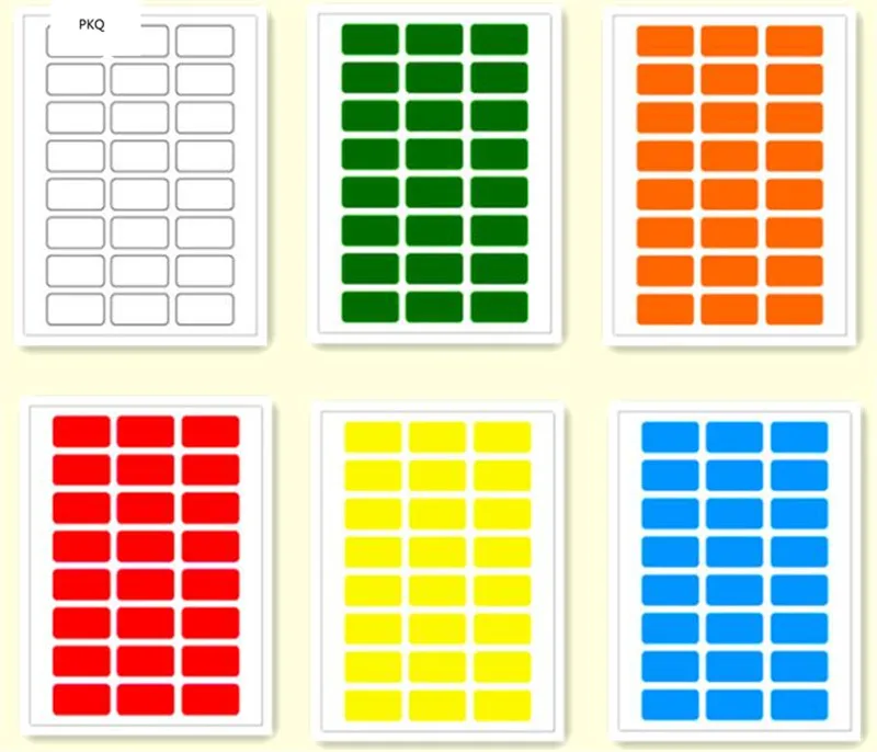 Желтая этикетка наклейка белая этикетка зеленая запись именная наклейка синие чистые липкие стикеры Красная этикетка оранжевый ребенок стикер для канцелярских товаров - Цвет: 12Sheets-Red-12x24mm