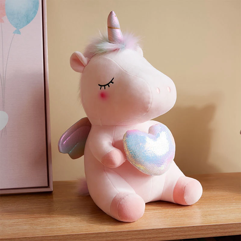 35 см милый ангел плюшевая игрушка Единорог Мягкие Kawaii Плюшевые игрушечные единороги для детей креативный подарок на день рождения для влюбленных девочек