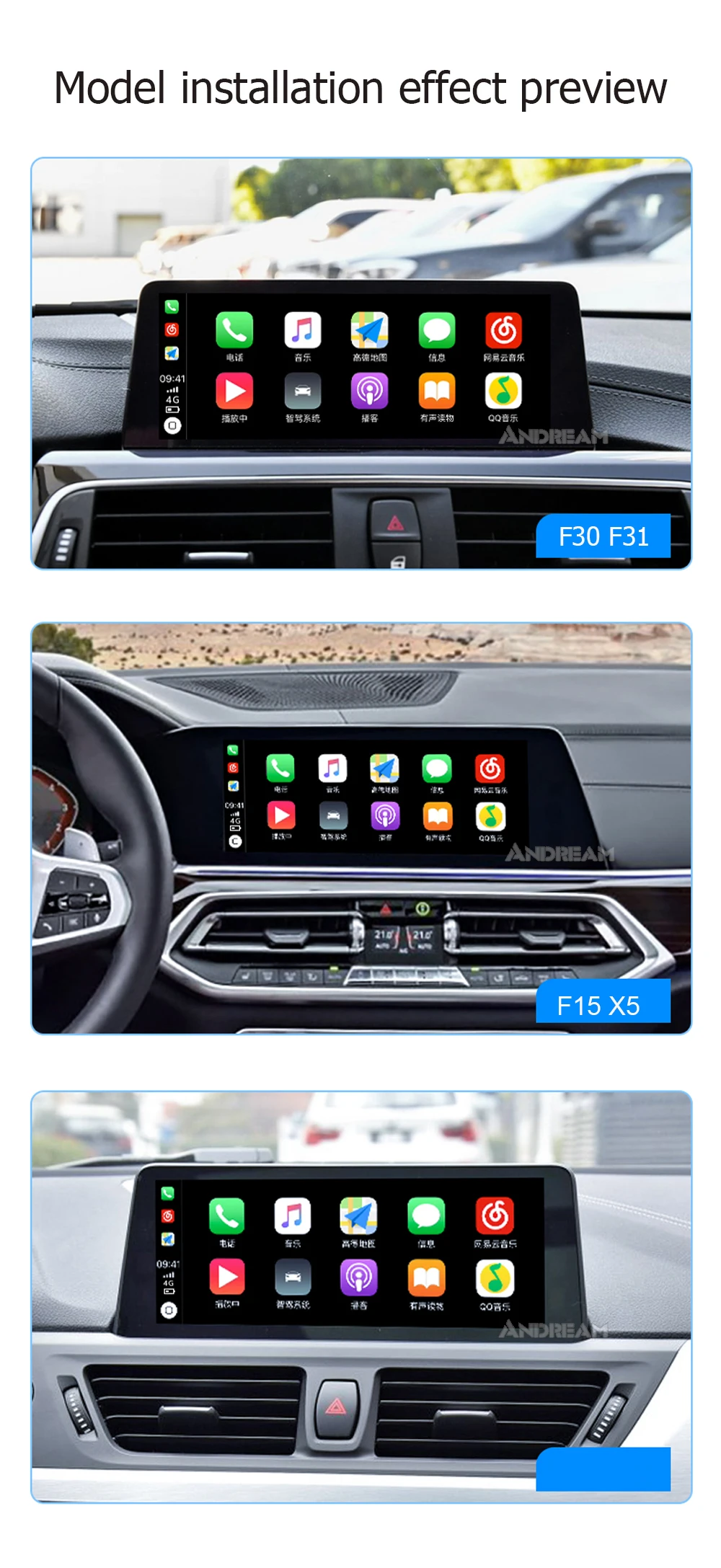 Sale Wireless Android Auto CarPlay Interface Box For BMW 1 3 4 5 7 Series F30 F10 F11OEM Screen Upgrade NBT System Mirrorlink AirPlay 1