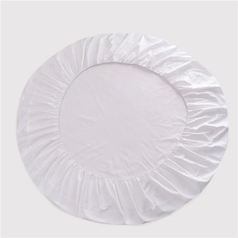 Hotel Round Bedding Fitted Bed sheet with Elastic band romantic Themed Hotel Round Mattress Cover Diameter 200cm-220cm 2