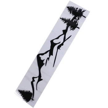 

1pc For SUV RV Camper Offroad 100cm Black/White Tree Mountain Car Decor PET Reflective Forest Car Sticker