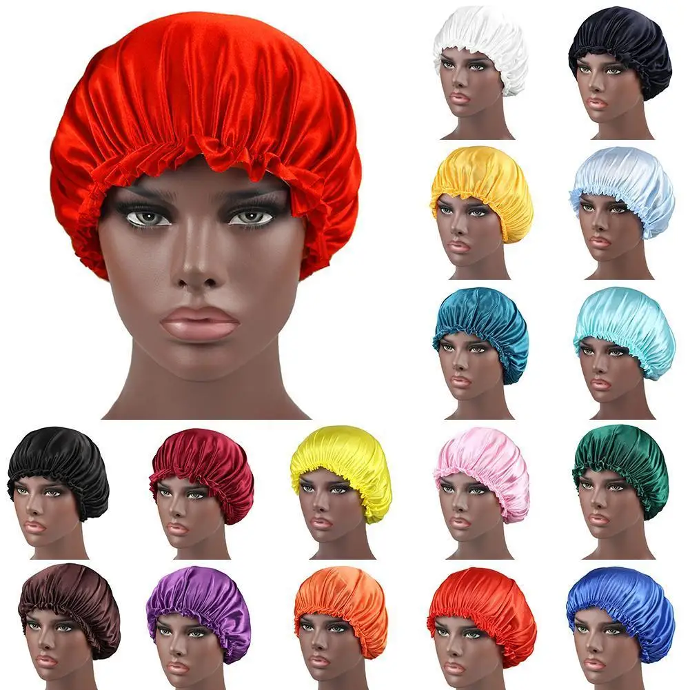 Women Fashion Satin Bonnet Cap Night Sleep Hat Hair Dropshipping Wrap Beanie For Long Care Head Womens Wholesale Hats R1N7 | Аксессуары