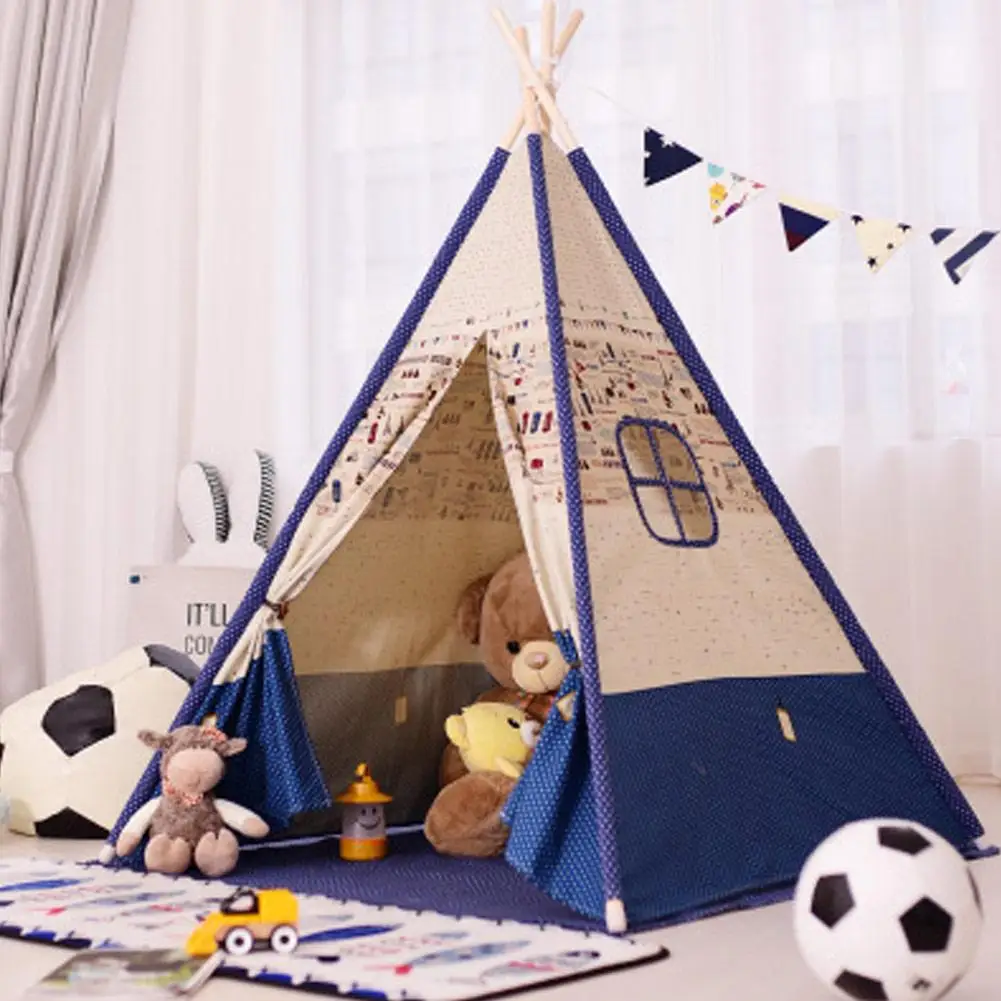 1.4M Kids Tent Play House Portable for Children Indoor Baby Indian Teepee Outdoor Camping Tents Girl Princess Castle Gift | Игрушки и