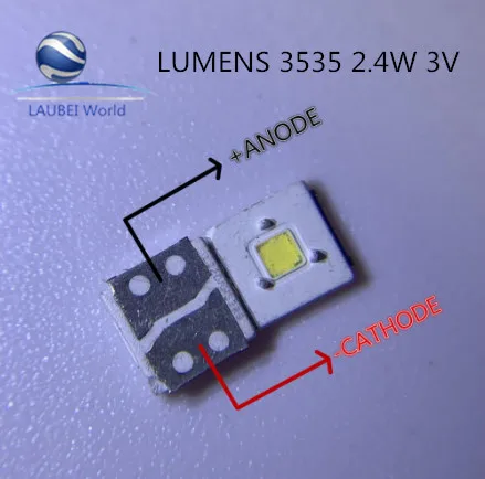 ORIGINAL 50PCS LUMENS LED Backlight Flip-Chip 2.4W 3V 3535 Cool white 153LM For SAMSUNG LCD TV Application | Освещение