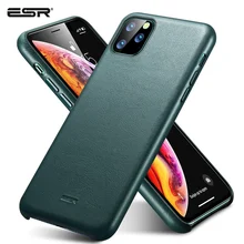 ESR Case voor iPhone 11 Pro Max Leather Case Cover Merk Zwart Groen Echt Lederen Beschermhoes voor iPhone 11 2019 11pro(China)
