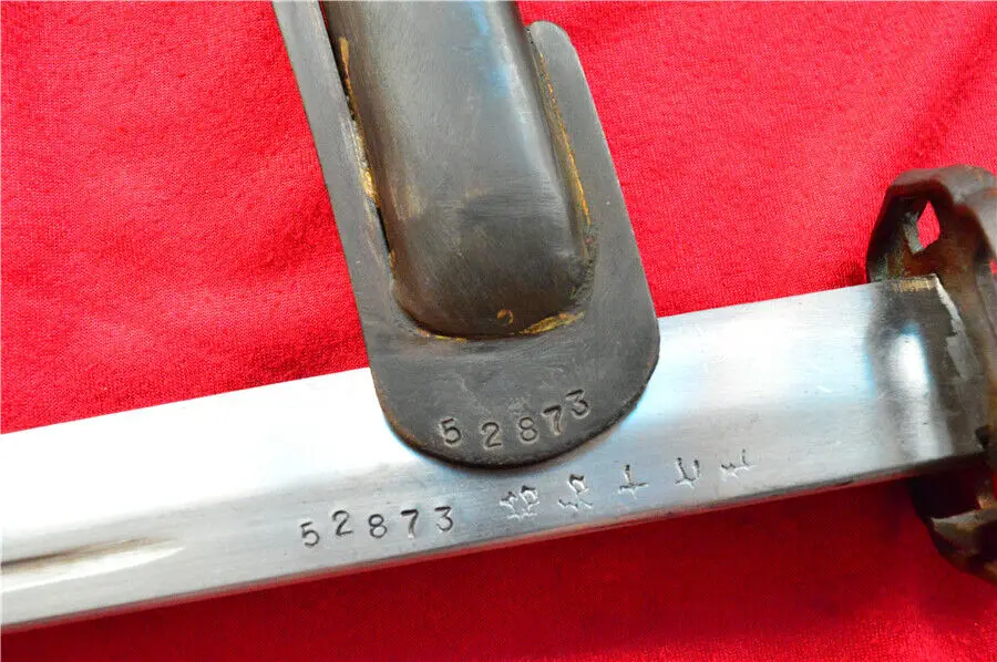 Military Japanese NCO Sword Samurai Katana Steel Sheath Matching Number Brass Handle