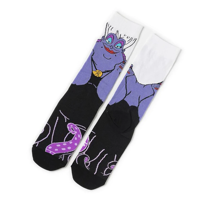 K1203 1 пара, Maleficent, модные мужские хлопковые носки, Урсула, знаменитые носки из фильма ужасов, унисекс, забавные носки, новинка